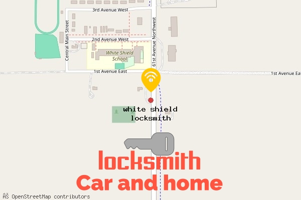 locksmith in white shield